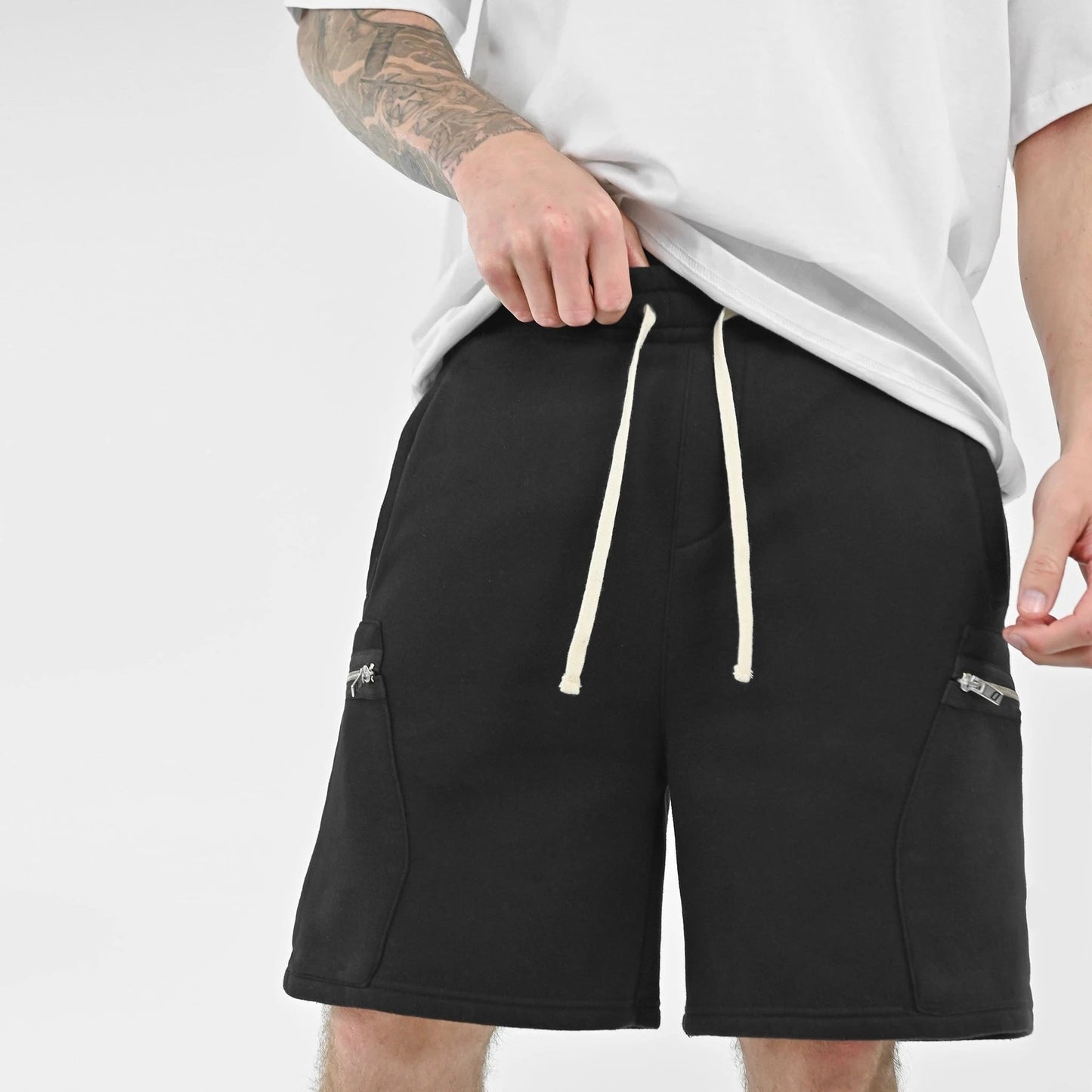 Short de sport avec poche zippée, pantalon cargo pour homme - RAPHYA