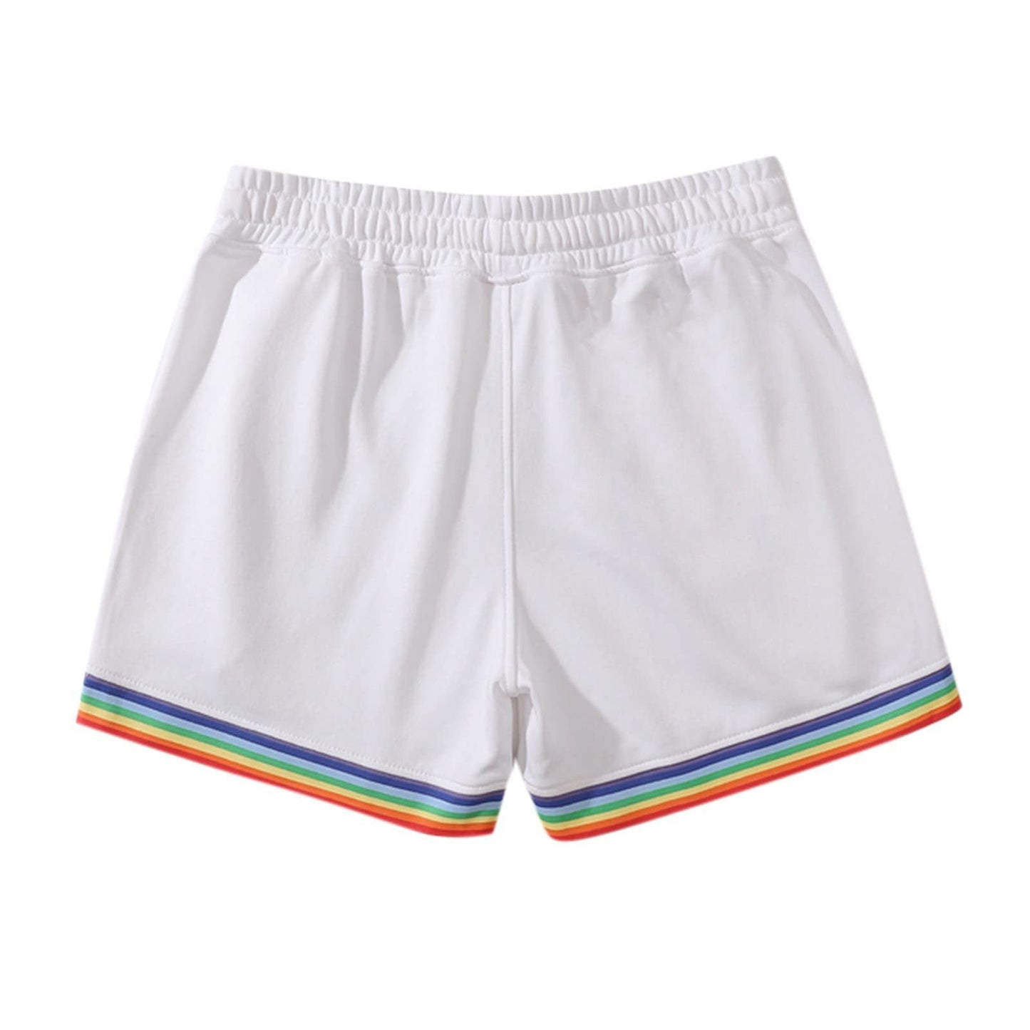 Short de survêtement en coton imprimé arc-en-ciel Homme - RAPHYA