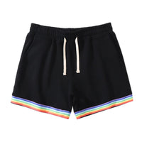 Short de survêtement en coton imprimé arc-en-ciel Homme - RAPHYA