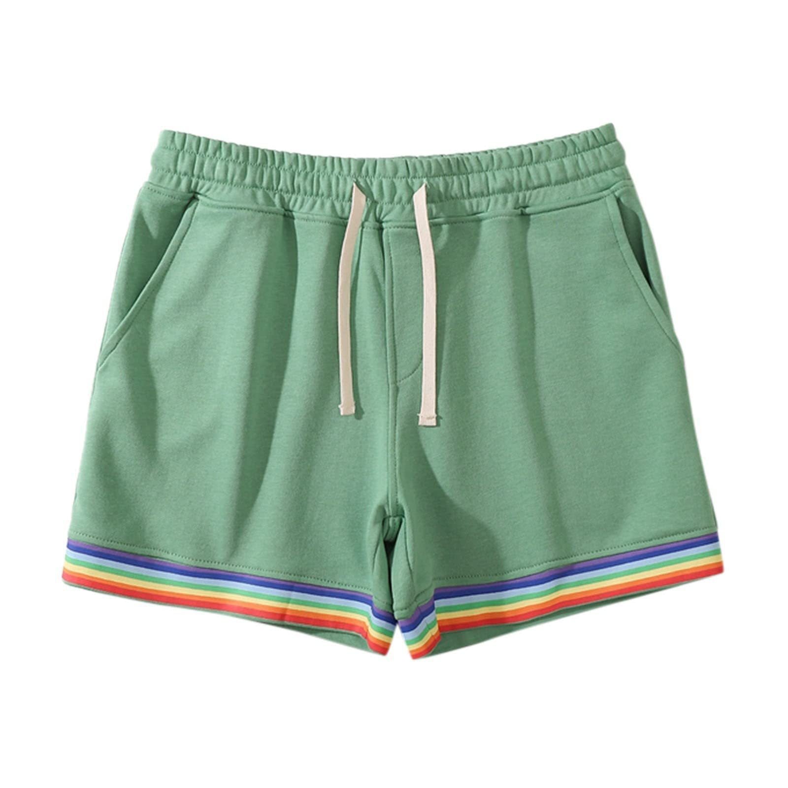 Short de survêtement en coton imprimé arc-en-ciel Homme - RAPHYA