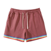 Short de survêtement en coton imprimé arc-en-ciel Homme - RAPHYA