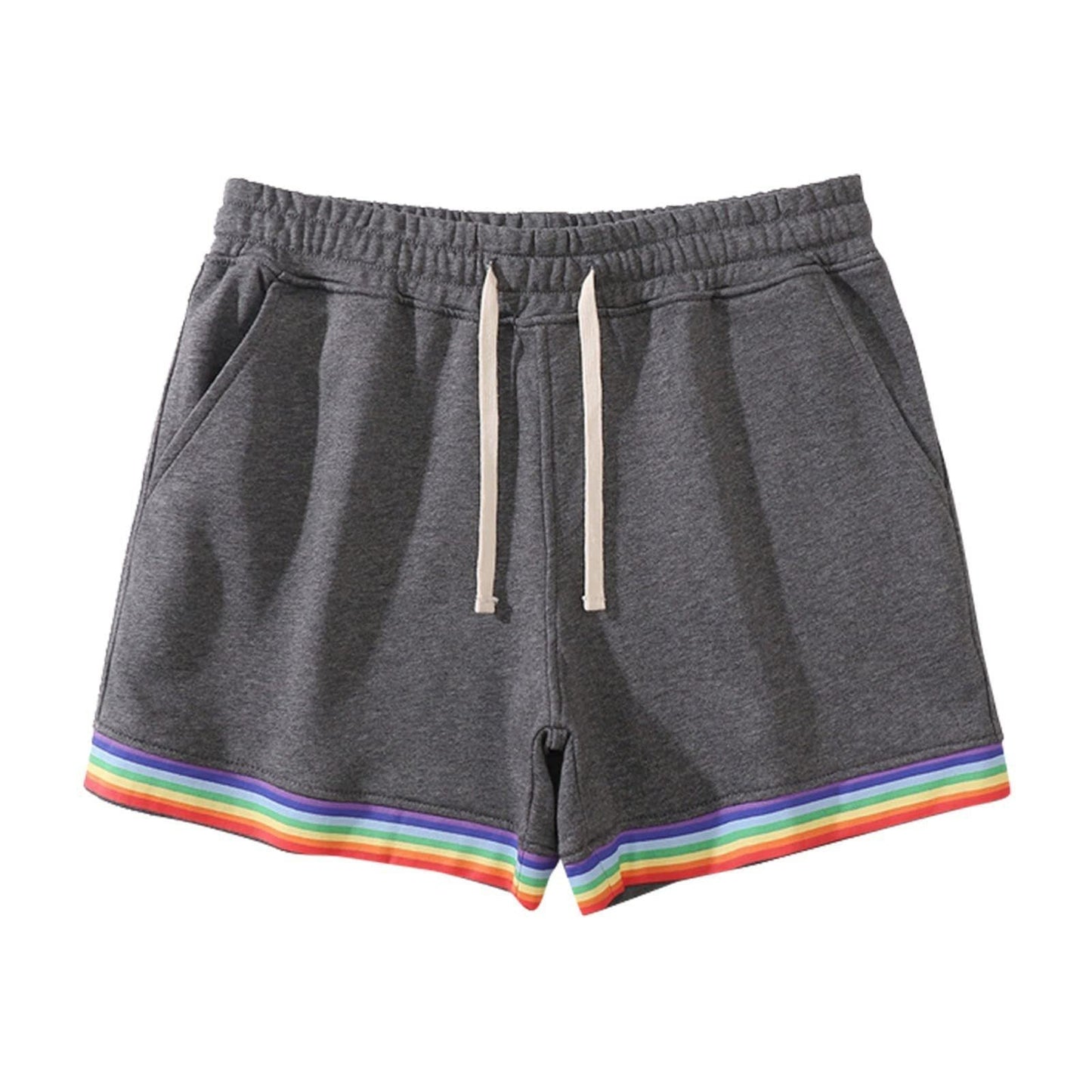 Short de survêtement en coton imprimé arc-en-ciel Homme - RAPHYA