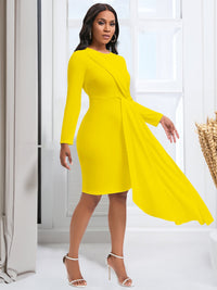 Socialite Élégante OL Jupe Crayon Robe Grande Taille Femme - RAPHYA