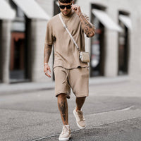 Summer street casual fashion short-sleeved shorts suit Homme - RAPHYA