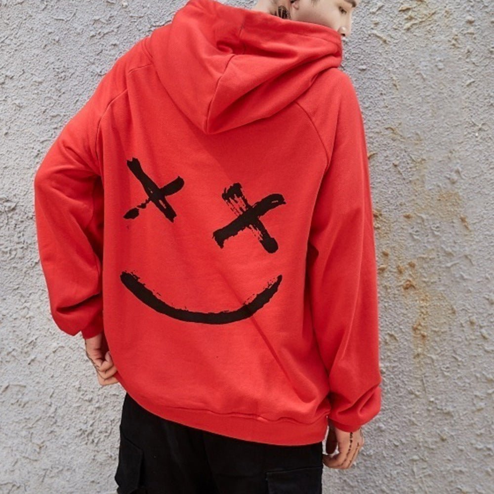 Sweat-shirt à capuche Smiley Colorblock à la mode décontractée Homme - RAPHYA