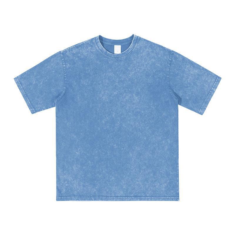 T - shirt ample à manches courtes, épais et vieilli, lavé 300G Homme - RAPHYA