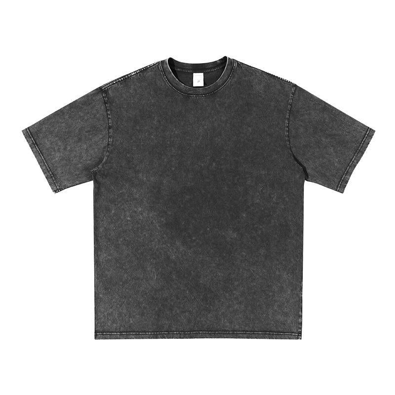 T - shirt ample à manches courtes, épais et vieilli, lavé 300G Homme - RAPHYA