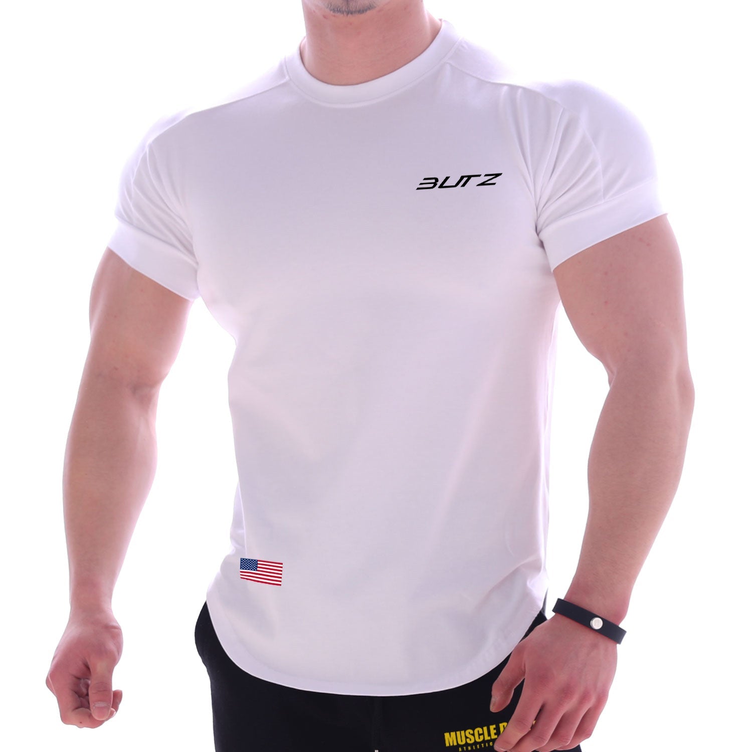 T-shirt de sport manches courtes coton couleur unie col rond imprimé Homme - RAPHYA