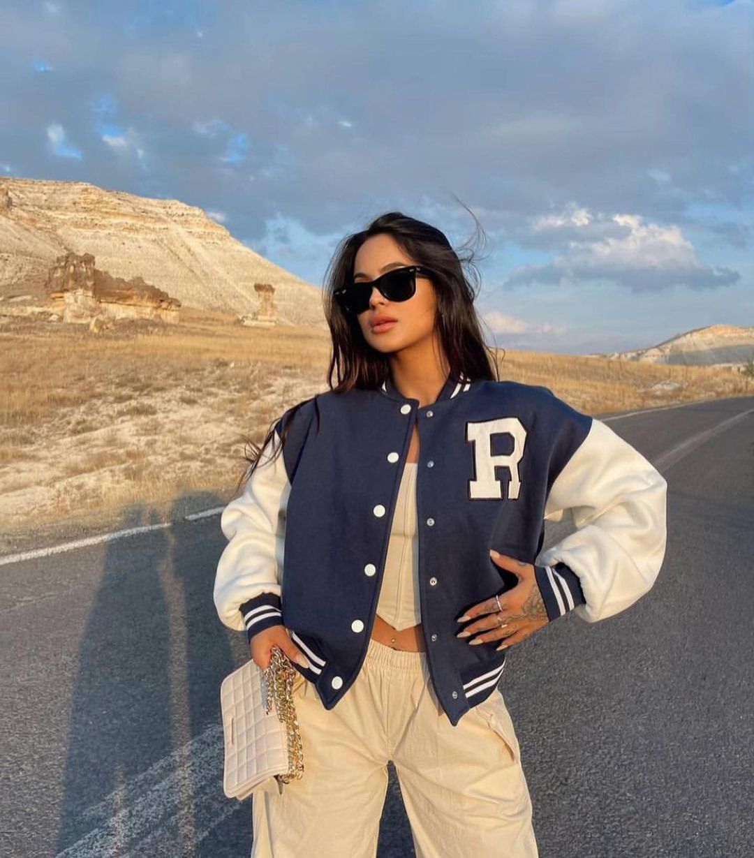 Veste de baseball décontractée, tendance et polyvalente Femme - RAPHYA