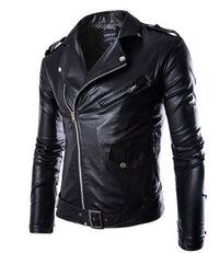 Veste en cuir moto slim veste en cuir pour homme - RAPHYA