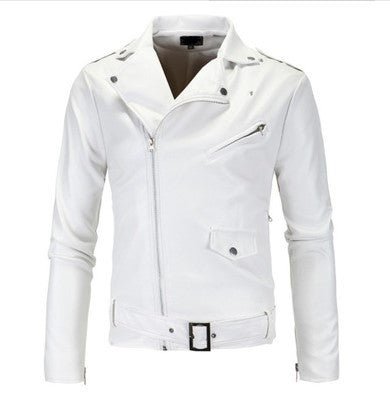 Veste en cuir moto slim veste en cuir pour homme - RAPHYA