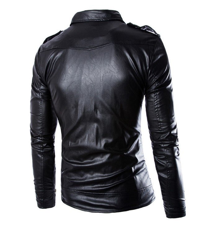 Veste en cuir moto slim veste en cuir pour homme - RAPHYA