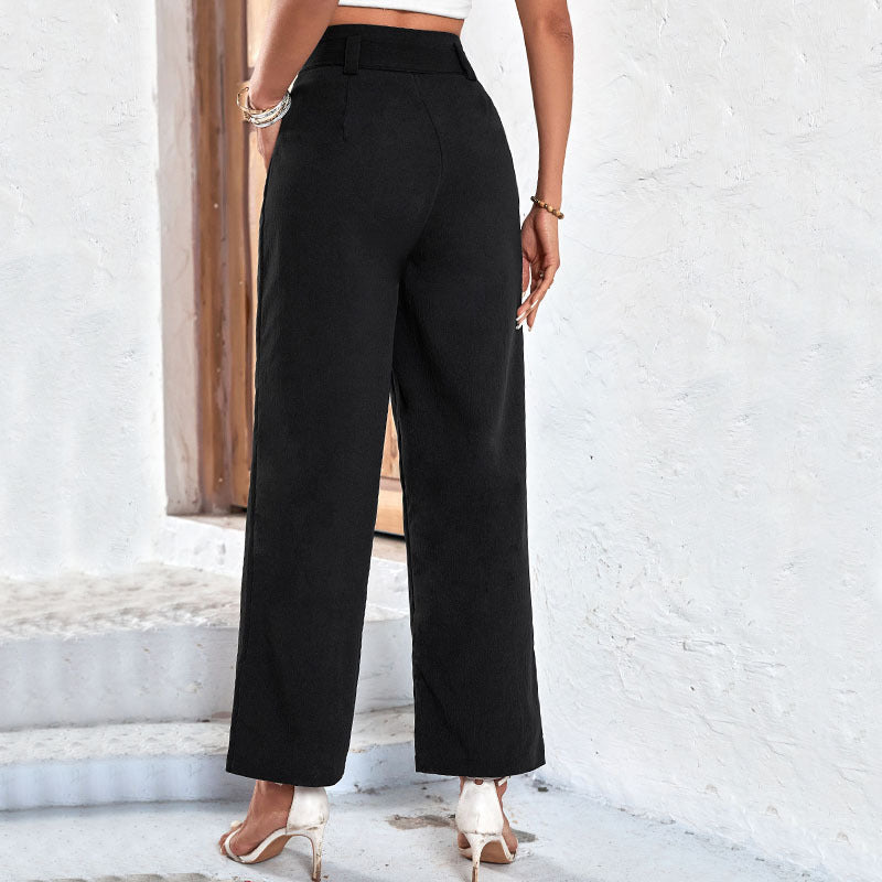 Pantalon décontracté court noir Femme - RAPHYA